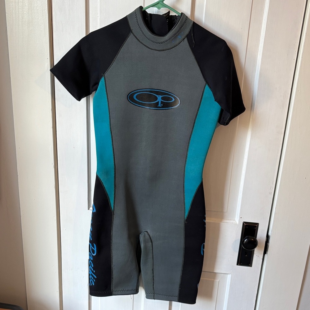 OP‎ Gray and Teal Men's Wetsuit